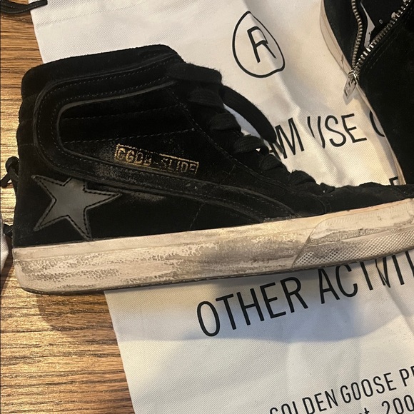 Golden Goose - Black High-Top Sneakers with Side Zipper - Suede - size 37 - Picture 3 of 6